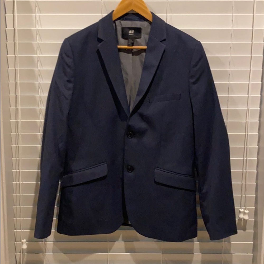 Men’s H&M skinny fit blue dress jacket 42R